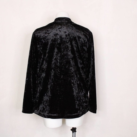 NWT Bobeau Black Velvet Open Cardigan Sweater - Picture 6 of 10